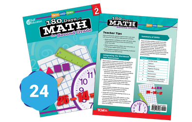 180 Days™: Math for Second Grade 24-Book Set