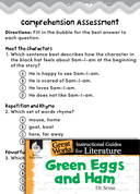 Green Eggs and Ham Comprehension Assessment