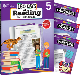 180 Days™: Reading, Math, Writing, & Language for Grade 5: 4-Book Set