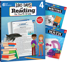 180 Days™: Reading, Writing and Math for Grade 4: 3-Book Set