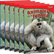 Animales de la jungla en peligro 6-Pack