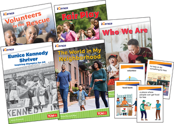 iCivics Grade 1: Community & Social Awareness 5-Book Set + Game Cards