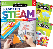 180 Days™: STEAM, Science, & Math Grade K: 3-Book Set