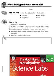 Quick Science Lab: Which Is Bigger: Hot Air or Cold Air? Grades K-2