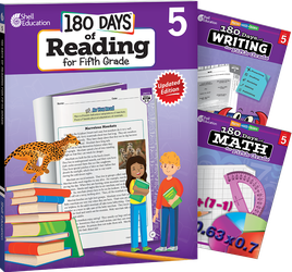 180 Days™: Reading, Writing and Math for Grade 5: 3-Book Set